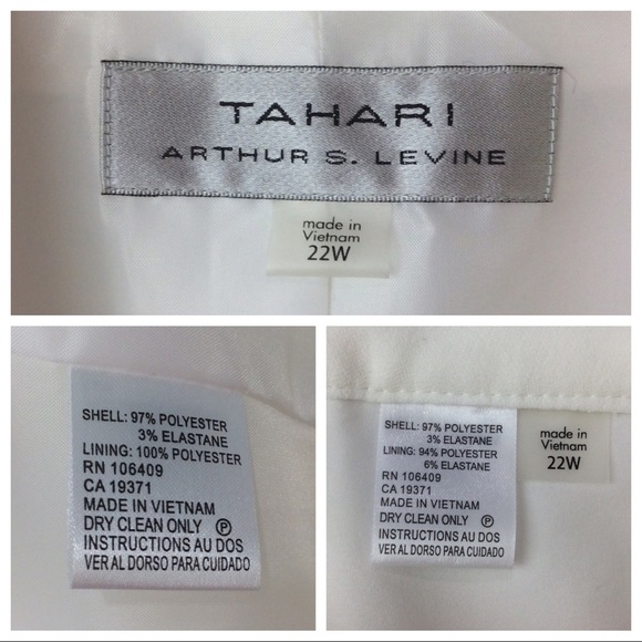 Tahari ASL Ruffle Shawl Collar Pant Suit, Size 22W - Picture 15 of 16